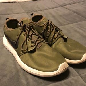 Green Nike shoes